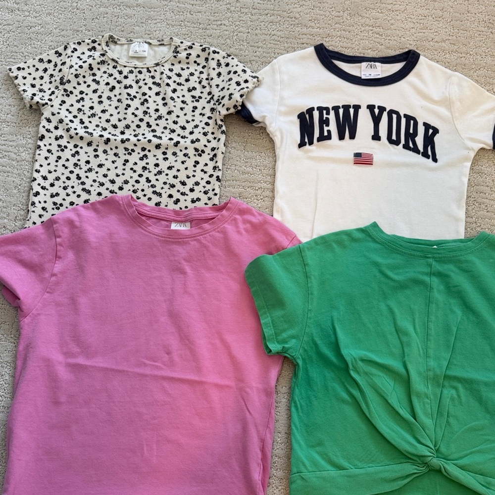 Kids Graphic and Solid Color T-Shirts Set